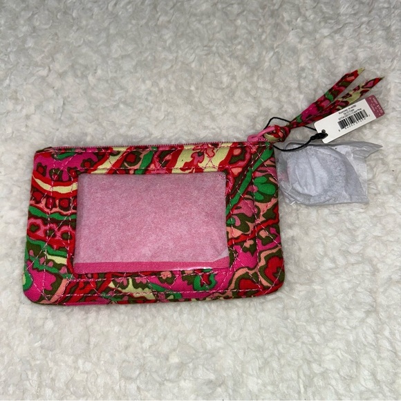 Vera Bradley Zip ID Case Capri Pink in Cotton NWT - Picture 3 of 4